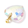 Brass Glass Pendants PALLOY-JF05135-01-4