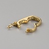 Brass Micro Pave Clear Cubic Zirconia Twister Clasps KK-WH0064-04G-2