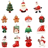 15Pcs 15 Styles Christmas Theme Opaque Resin Pendants RESI-YW0001-90-1