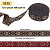 Ethnic Embroidery Polyester Flat Ribbons OCOR-WH0058-50-2