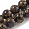 Synthetic Gold Clinquant Stone Beads Strands G-P549-A01-03E-1