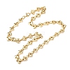 304 Stainless Steel Diamond Shape Link Chain Necklaces for Women Men NJEW-F363-01G-4