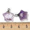 Natural Amethyst Pendants G-P540-01P-10-3