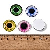 Printed Transparent Glass Cabochons GL-CBAA22A-04-4