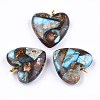 Assembled Bronzite and Imperial Jasper Pendants X-G-T111-04E-1