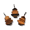 Natural Tiger Eye Pendants G-A203-01G-P-1