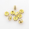 Brass Rhinestone Spacer Beads X-RB-A014-Z6mm-01G-NF-1