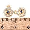 Brass Micro Pave Cubic Zirconia Charms CU-K002-01B-02-2