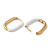 304 Stainless Steel & Enamel Hoop Earrings for Women EJEW-S237-14G-A-2