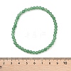 Natural Green Aventurine Beaded Stretch Bracelets BJEW-D446-A-34-6