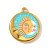 Printed 304 Stainless Steel Pendants STAS-OY003-41G-1