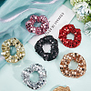 6Pcs 6 Colors Polyester Elastic Hair Accessories AJEW-CN0003-81-3