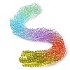 Transparent Painted Glass Beads Strands LS-DGLA-A034-T8mm-A12-1