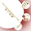 4Pcs 4 Styles Alloy Rhinestone with Acrylic Pearl Bead Charm Cable Chain Bag Decorative Chains HJEW-FS00060-02-2