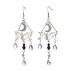 Halloween Stainless Steel Glass Dangle Earrings EJEW-TA00833-3
