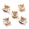 Rack Plating Brass Glass Charms KK-D070-03G-1