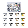 Electroplated Glass Charms EGLA-TA0001-09-1