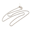 1.5mm Rack Plating Brass Box Chain Adjustable Slider Necklaces for Women Men MAK-L044-35P-1