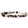 Synthetic Netstone Round Beaded Stretch Bracelet SF8562-21-1-1