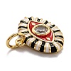 Brass Cubic Zirconia Pendants ZIRC-O044-03D-G-3