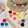 17Pcs Cloth Flower Brooches JEWB-FG00002-4
