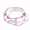 Transparent Resin Finger Rings RJEW-T013-001-E03-4