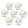 Alloy Enamel Kitten Pendants X-PALLOY-T056-71G-1