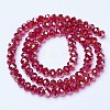 Electroplate Glass Beads Strands X-EGLA-A034-T6mm-B07-2