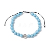 Acrylic & Alloy Beads Braided Bead Bracelets BJEW-JB13095-3