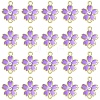 20Pcs Alloy Enamel 5-Petal Flower Connector Charms FIND-YW0009-33D-1