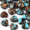 Assembled Bronzite and Synthetic Turquoise Pendants G-T111-04C-1