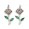 Brass Micro Pave Cubic Zirconia Pendants KK-G533-05P-1