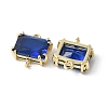 Brass Pave Cubic Zirconia Connector Charms KK-F892-53G-02-2