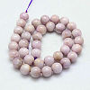 Round Natural Kunzite Beads Strands G-K068-28-6mm-4