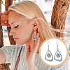 DIY Blank Dome & Teardrop 304 Stainless Steel Dangle Earring Making Kit EJEW-UN00003-6