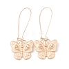 Enamel Butterfly with Skull Hoop Earrings EJEW-WH0017-43KCG-A-1