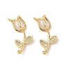 Brass Micro Pave Cubic Zirconia Pendants KK-D504-16G-1