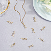 10Pcs Brass Micro Pave Cubic Zirconia Pendants KK-BBC0019-34-3
