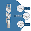 SUPERFINDINGS 10Pcs Brass Clear Cubic Zirconia Watch Band Clasps ZIRC-FH0001-38P-5