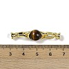 Natural Tiger Eye with Brass Fold Over Clasps G-G141-03G-14-3