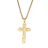 201 Stainless Steel Religion Pendant Box Chain Necklaces for Women NJEW-U018-02G-01-1