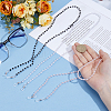 3Pcs 3 Colors Plastic Pearl & Glass Bead Strap for Eyeglasses AJEW-CY0002-18-3