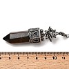 Natural Tiger Eye Faceted Bullet Pointed Dowsing Pendulums G-B149-14AS-06-3