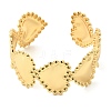 Heart Brass Cuff Bangles for Women BJEW-Z163-01G-4