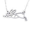 Non-Tarnish 201 Stainless Steel Bunny Pendant Necklaces LS-NJEW-T009-JN027-1-40-1