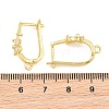 Brass Micro Pave Cubic Zirconia Hoop Earring Findings CU-CBAB5B4-05G-3