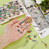 60Pcs Alloy & Synthetic Turquoise Locking Stitch Markers HJEW-DC00087-3