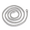 201 Stainless Steel Box Chain Necklace STAS-S105-JN929-1-50-2