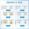 600Pcs 6 Styles Iron Bead Caps IFIN-SP0001-43-2