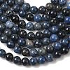 Natural Grade AA Dumortierite Quartz Round Bead Strands G-P075-43-8mm-2